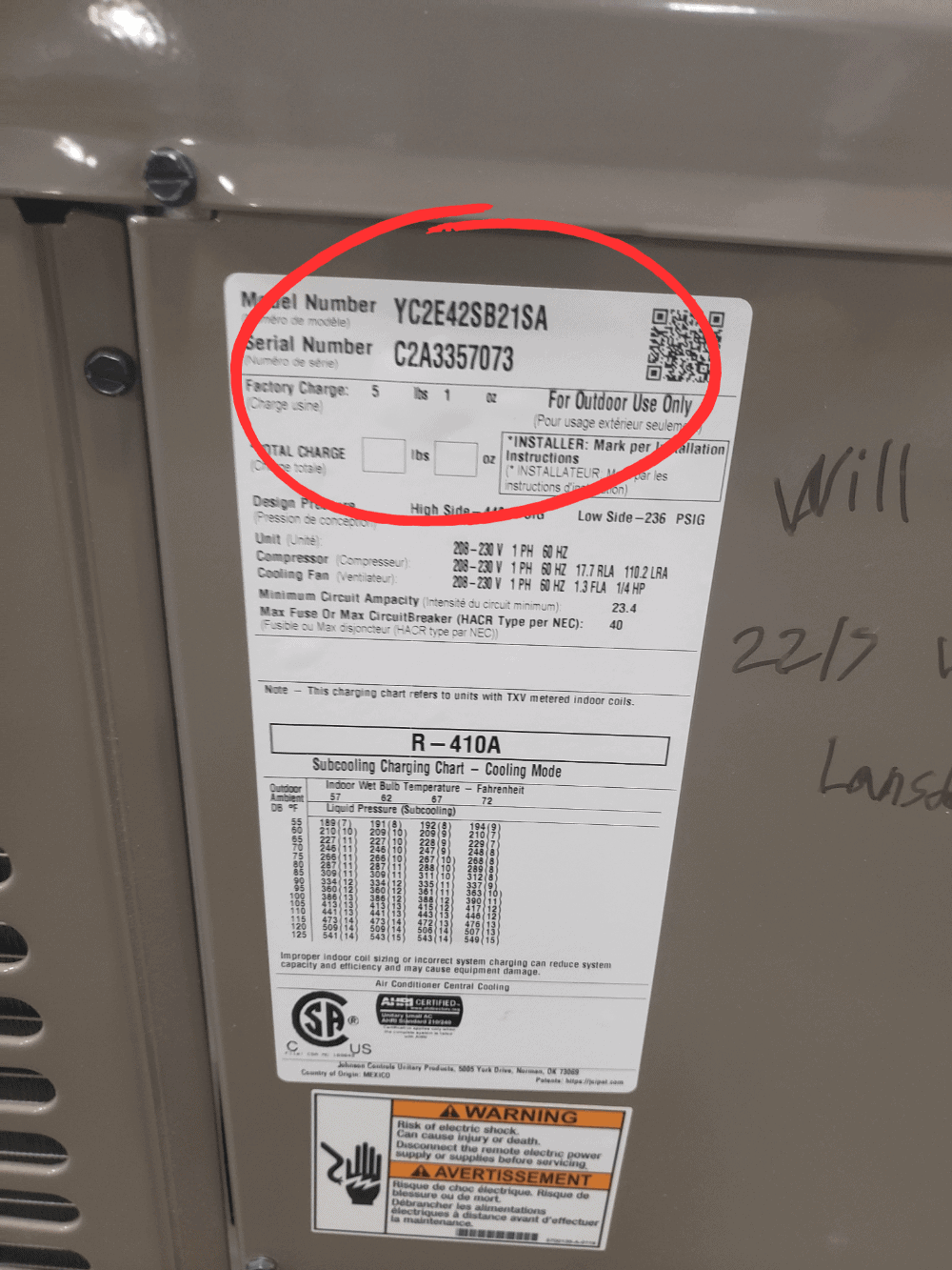 YORK Warranty Form C&C Heating & Air Conditioning